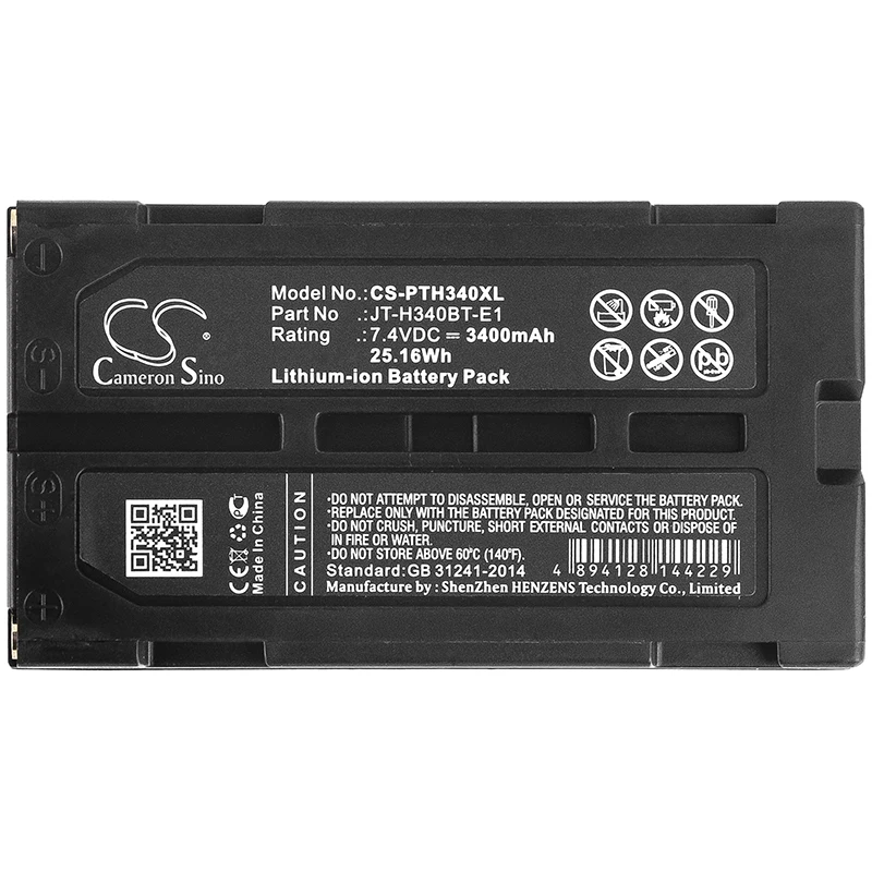 Cameron sino 3400 мА/ч, батарея для цифрового фотоаппарата PANASONIC JT-H340BT-10 JT-H340PR JT-H340PR1 PANASONIC JT-H340BT-E1 JT-H340BT-E2