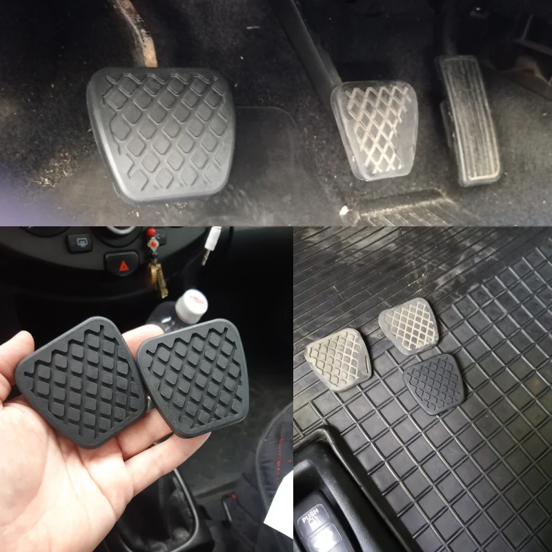 2Pcs Brake Clutch Pedal Pad Rubber Cover Set For Honda Civic Acura