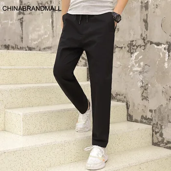 

Young And Middle-aged Men Autumn Leisure Trousers Fat Man Plus Fat Plus Size Elastic Waist Extra Large Pants Trend