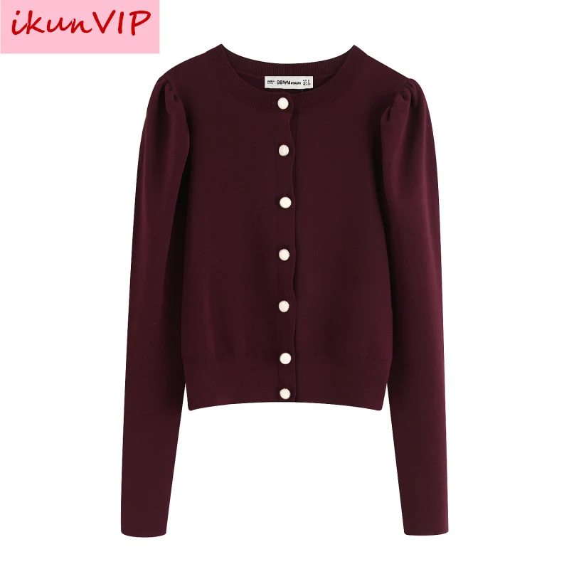 

Za Women Cardigans Sweater V neck Solid Loose Knitwear Single Breasted Casual Knit Cardigan Outwear Winter Jacket Coat