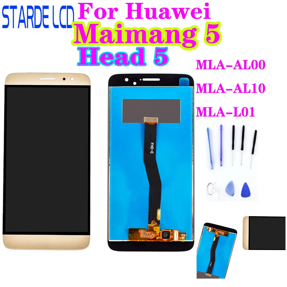 

For Huawei Maimang 5 Head 5 LCD Display Panel Touch Screen Digitizer Assembly with Frame MLA-AL00 MLA-AL10 MLA-L01 Nova Plus LCD