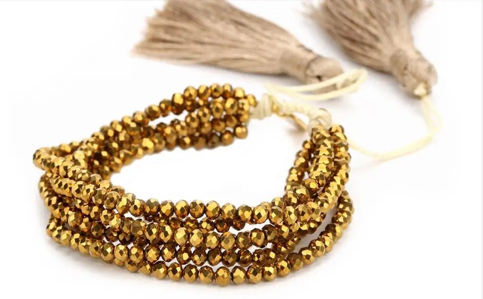 SANDEI Beads очаровательный браслет модные ювелирные изделия Золотая Звезда Pulsera 6 многослойный из бусин сексуальные губы регулируемые браслеты для женщин