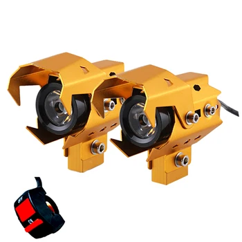 

Moto work lights LED 12V 125W headlights Motorcycle LED spotlight 6500K white spot fog lamp motorbike auxiliary driving lights