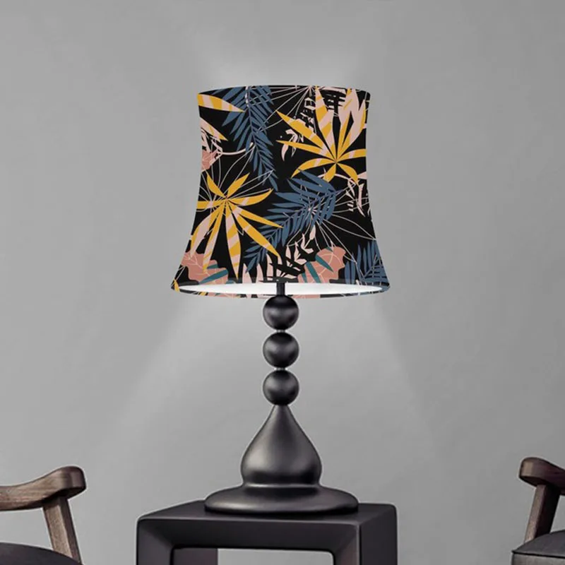 Lampshade Cover for Bedroom Living Room Fabric Lamp Shade Cover for Table Lamp and Floor Lights Tropical Palm Tree Leaves Print