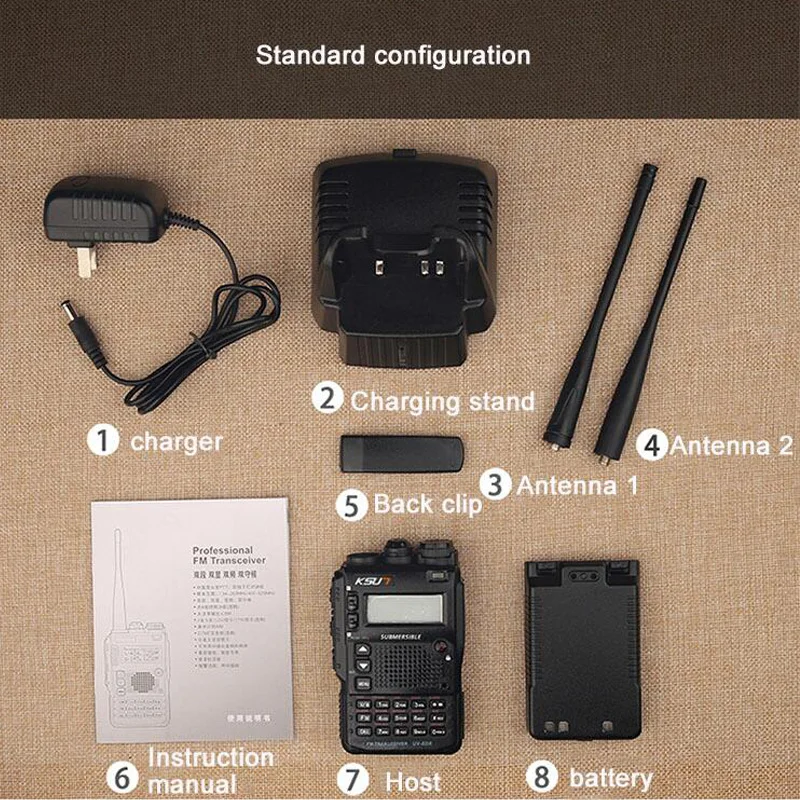 10W Walkie Talkie Long Range Tri-band Dual Antenna Dual PPT Waterproof Handheld Professional Walkie-talkie Radio Transmitter 5