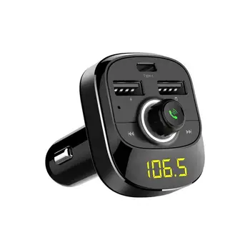 

1pcs Bluetooth FM Transmitter Aux Modulator Car Audio MP3 Handsfree Car Car Dual Charger Bluetooth Player Charging USB Fast P2C3