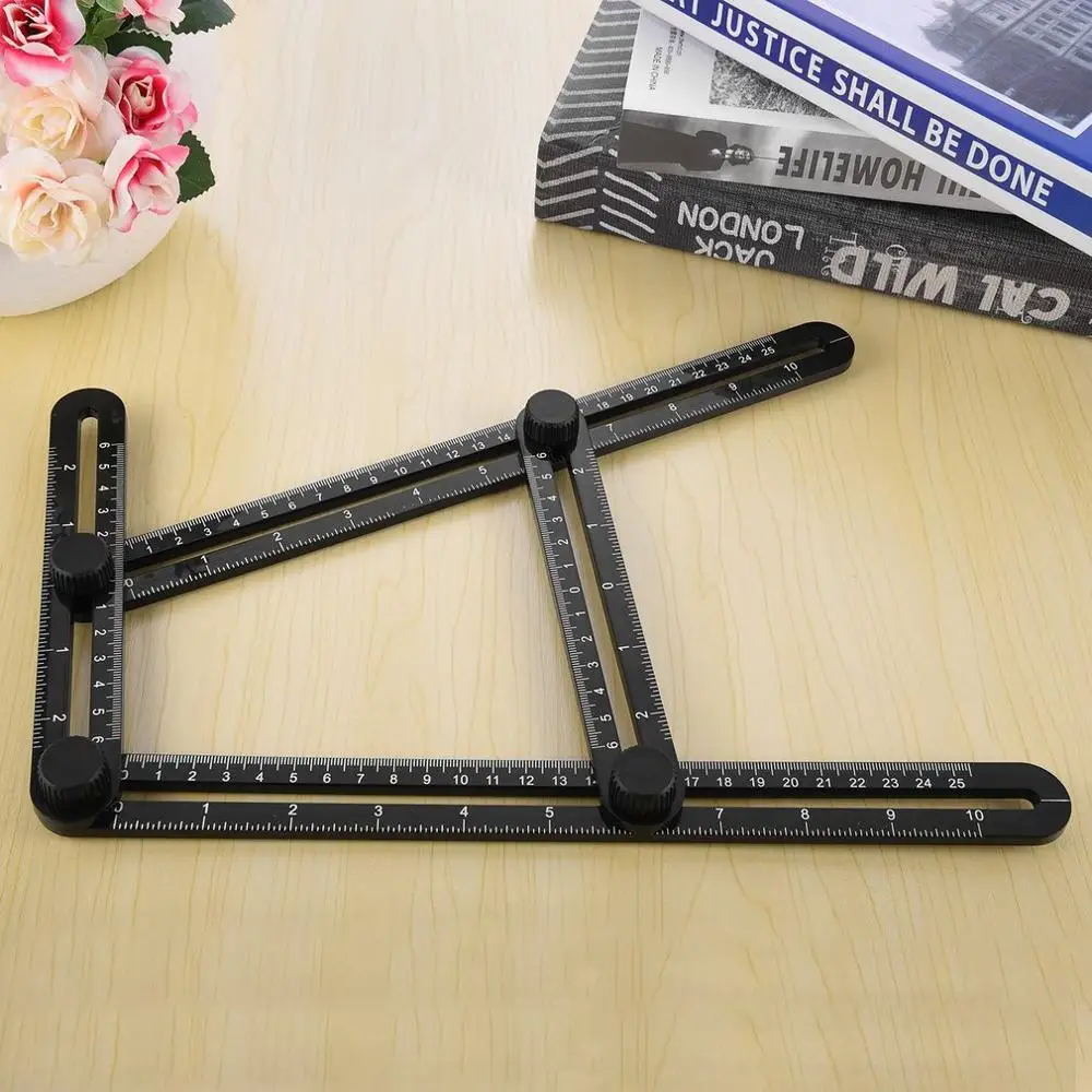 

Multi-Angle Ruler Template Tool 836 Angle Measuring Tool Four-Sided Ruler Measuring Instrument TGR Adjustable