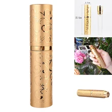 

1Pc Mini Gold Color Portable Refillable Aluminum Atomizer Bottle 10ml Refill Perfume Spray Bottle Cosmetic Container For Travel