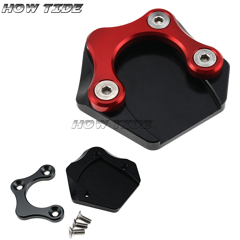 red Motorcycle Side Stand Kickstand Support Plate Foot Pads For 2016-2018 Suzuki GSXS1000 GSX-S1000F GSR750 GSX-S750