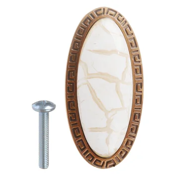 

Saim Cabinet Drawer Handle Oval Pattern Floral Cupboard Knob Wardrobe Pull Handle 12pcs With Screw Metal Cabinet Knob Home Decor