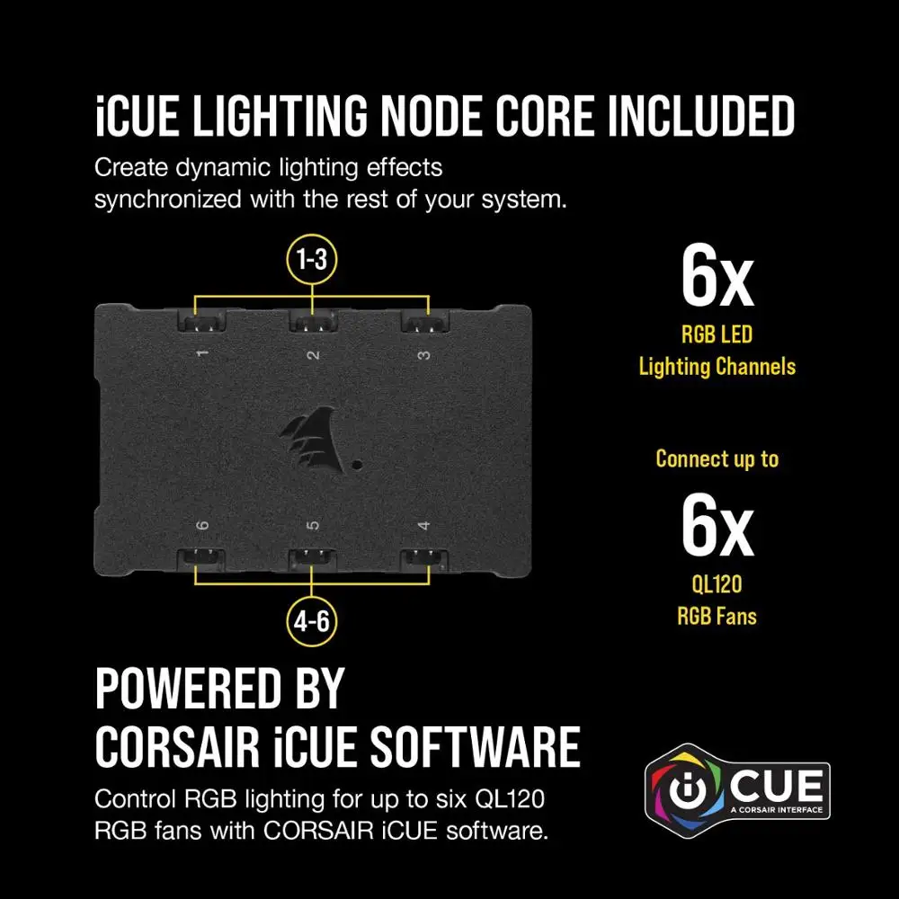 CORSAIR QL серия QL120 QL140 RGB 120 мм 140 светодиодный вентилятор один пакет двойной тройной с