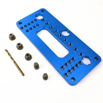 

New Portable Guide Locator Hand Cabinet Home Wood Working Small Aluminum Alloy Hole Puncher Door Handle Positioning Tool