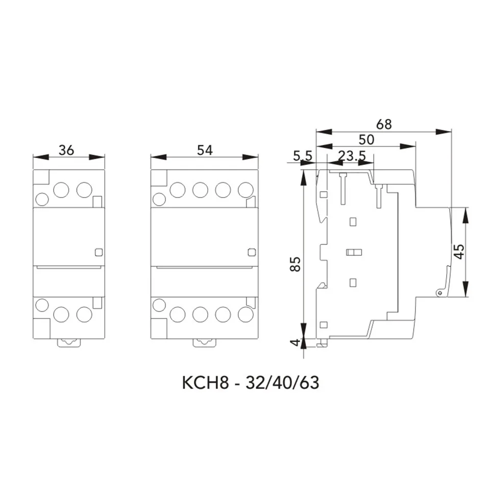 40a 63a 2nc 2no 1no1nc 50hz 60hz 05
