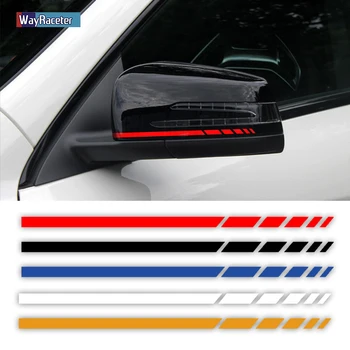 

2X Edition 1 Styling 8.8" Side Stripes Sticker Rearview Mirror Vinyl Decal For Mercedes Benz W204 W205 W176 A45 W213 C63 AMG