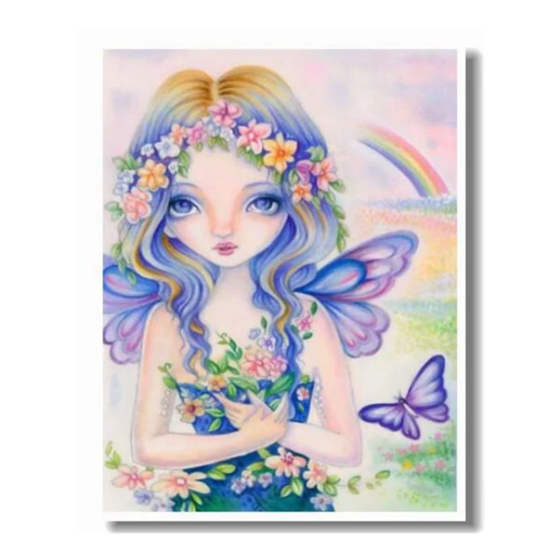 

Cross Stitch Kit 11CT Printed Cloth Chinese Embroidery Hand-Made Material Containing Fairy Cartoon Characters