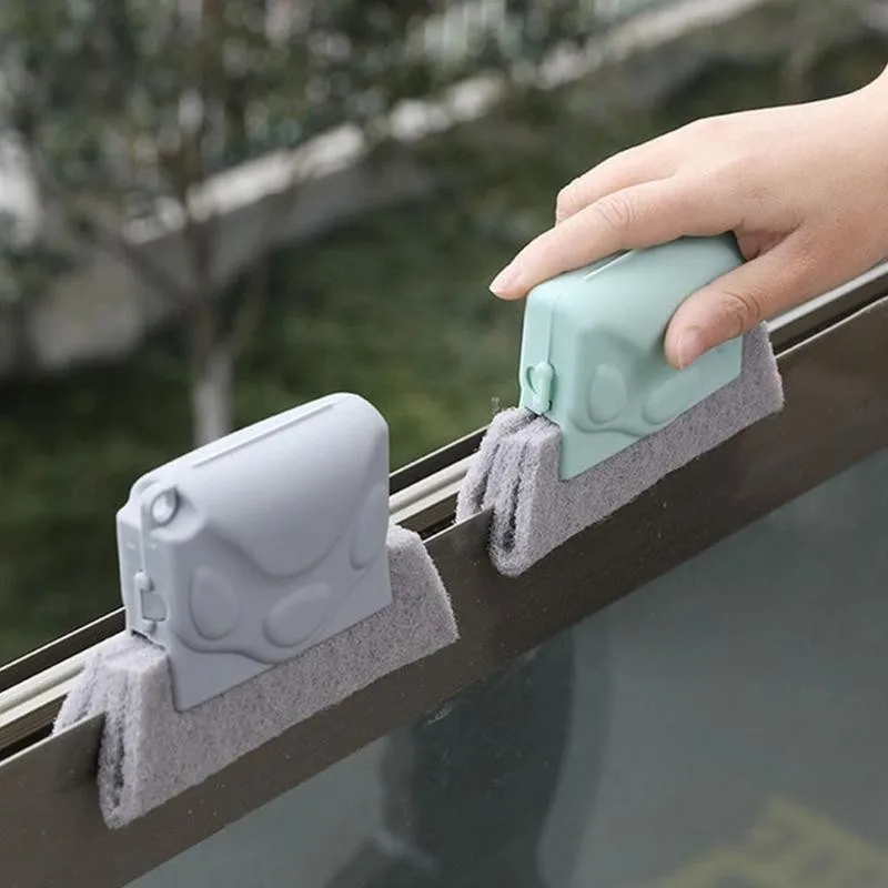 Magic Window Groove Cleaning Brush Window Sink Track Slot Cleaner Cloth  Tool Clean Corners Gaps Easy Effortless W/ Scouring Pad - AliExpress