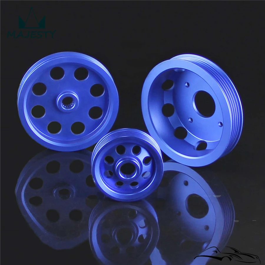 Легкий алюминиевый шкив для 1989 1998 SR20DET Nissan 240SX S13 S14 S15 SILVIA BLUE|pulley kit|aluminum crank pulleycrank