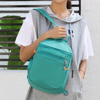

Nylon Waterproof Small Backpack For Men Women Fitness Sport Bag Waterproof Phone Bag Leisure Outdoor Male Cycling Backpack Black