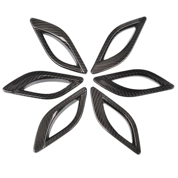 

Fit for Maserati Levante 2016 2017 2018 2019 Black Carbon Fiber Side Air Vent Fender Cover Trim Car Accessories (6Pcs/ Pack)