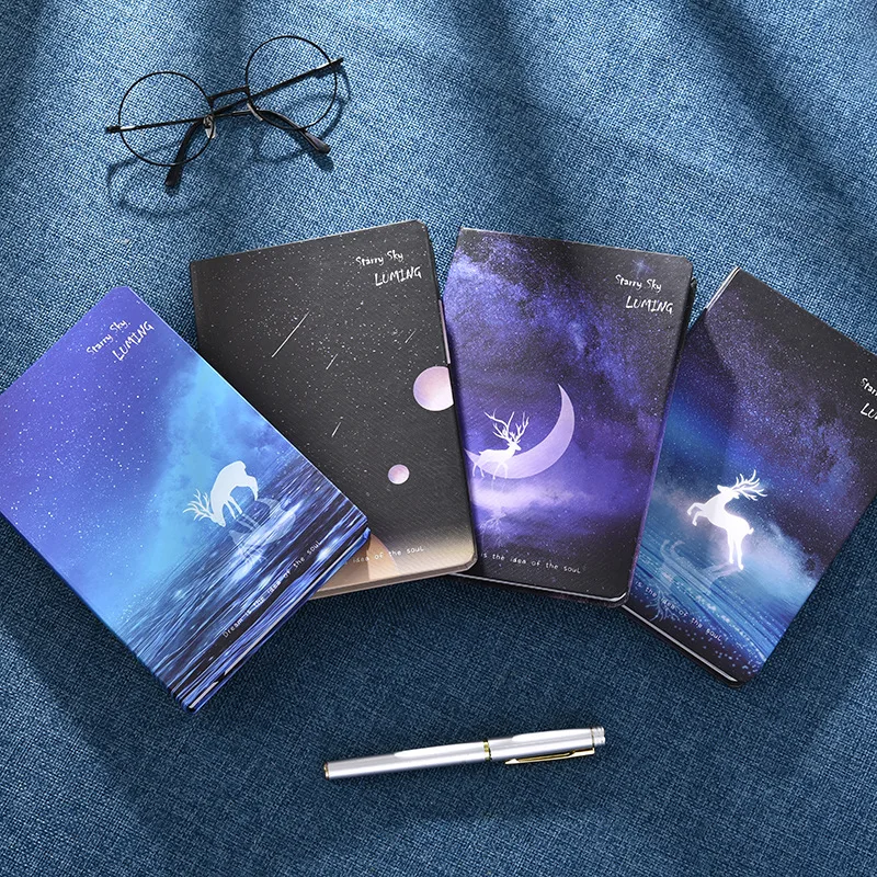 Creative Notebook Colorpage Starry Sky Illustration Cute Diary 228 Page Student Notepad Book notebook diary journal notebook diary