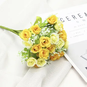 

Silk Small artificial Rose Daisy flowers party home decor wedding New Year decoration accessories fake flower gift 52781