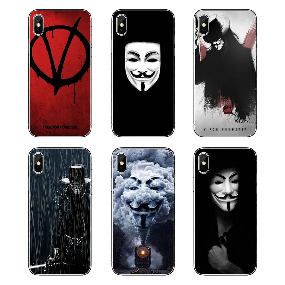 Transparent Soft Shell Covers Fawkes Anonymous Mask For Nokia 2 3 5 6 8 9 230 3310 2.1 3.1 5.1 7 Plus |