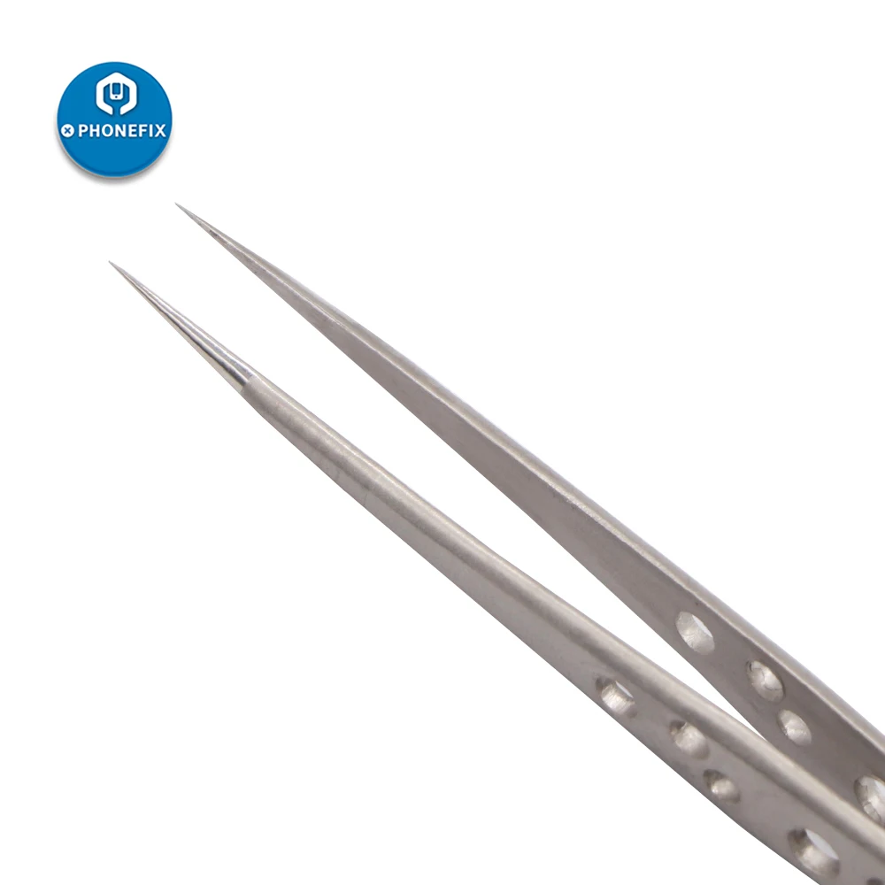 Description Picture 3 of itemElectronics Industrial Tweezers Stainless Steel Precision Curved Head Tweezer Makeup Eyelash Extension Phone Repair Hand Tool