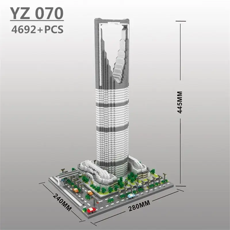 YZ Mini архитектурные блоки Строительные кирпичи башня Королевство детские игрушки