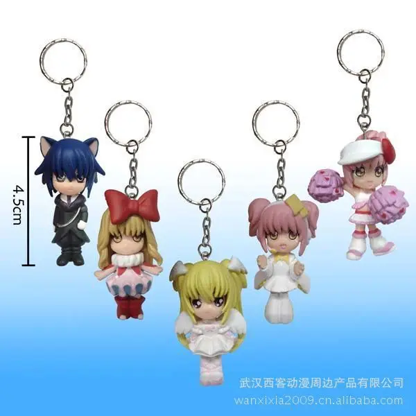 

5-Shugo Chara Keychain Anime Peripheral Keychain Stall Supply of Goods Pretty Girl Keychain Anime