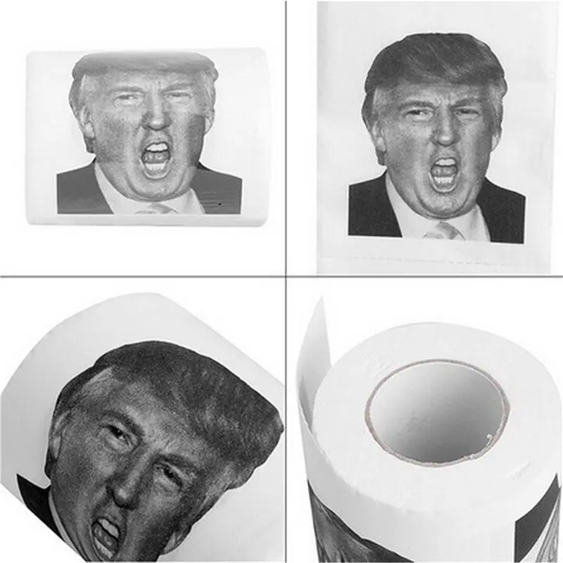 Президент Трамп$100 доллар туалетная бумага открытый рот прокатки Билла юморный рулон бумаги новинка кляп подарок свалка Трамп Забавный кляп подарок - Цвет: Trump