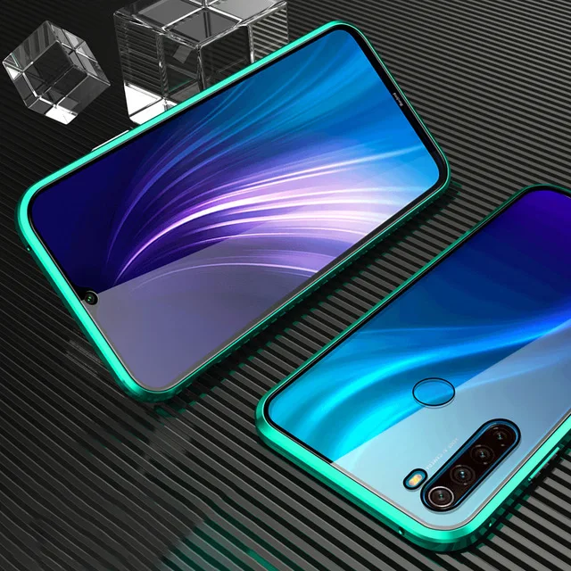 Для Redmi Note 8 Pro чехол с магнитной застежкой, двустороннее стекло, роскошная Защитная крышка для Redmi Note 7 Pro, Магнитный чехол, корпус