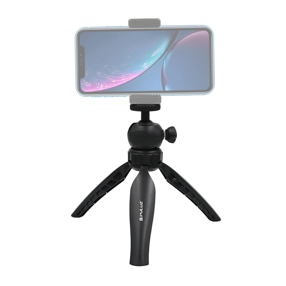 

Portable Mini Desktop little Phone Stand Tabletop Tripod for Vlog Mirrorless Camera Smart phone with Detachable 360 Ball head