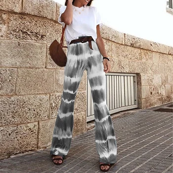 

Casual Pants Loose Trousers High Waist Yoga Sports Micro Fiber Tie Dye
