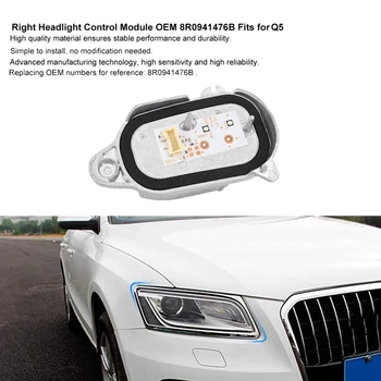 

for- Q5 2013-2017 Right Side Headlight LED DRL Daytime Running Light Run Drive Control Module Unit 8R0941476B
