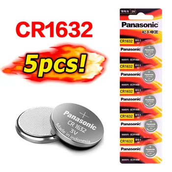 

5pcs cr1632 batteries for watch 3v coin lithium battery BR1632 ECR1632 KCR1632 LM1632 KL1632 battery for computer car toy
