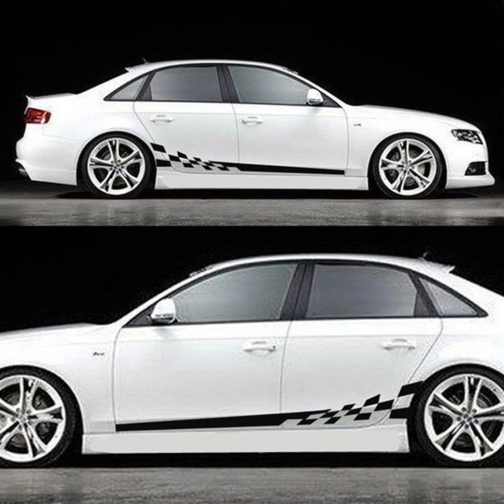 2 шт. универсальная черная Автомобильная боковая полоса для тела гоночная гонка