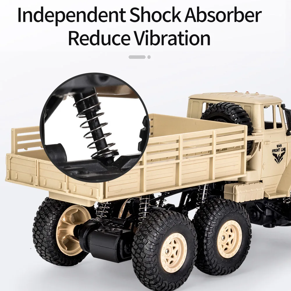 Jjrc Q68 2,4 ghz 6wd 1/18 Rc внедорожный военный грузовик с дистанционным управлением Грузовик с шестиколесным приводом внедорожный военный альпинистский грузовик ZLRC