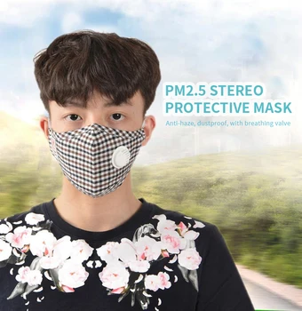 

1/2pcs Cotton Masks Anti Pollution PM2.5 Mask Dust Reusable Fashion Mouth Mask With Filter Cloth Face Mask Cotton Washable mask
