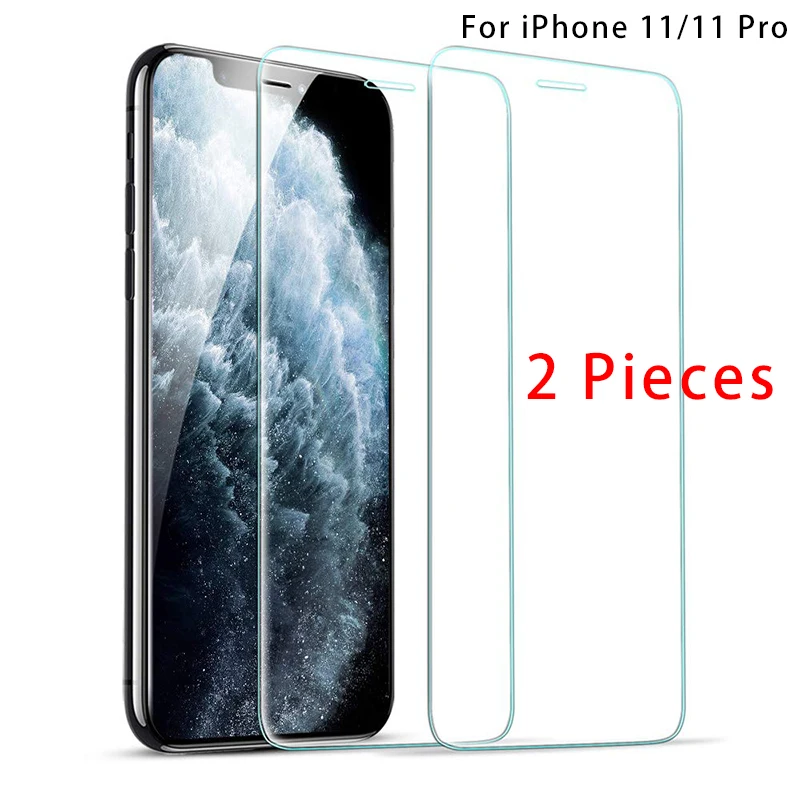 2 шт. Защитное стекло для iPhone XR X XS Max SE 2020 7 8 Plus 6 6S защитная пленка HD закаленное 11