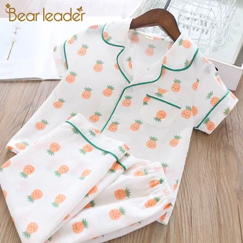 

Bear Leader Casual Girl Sleepwear 2020 New Summer Cute Fruits Pattern Pajama Sets Kids Sweet Tops and Pants Cute Robe Clothes