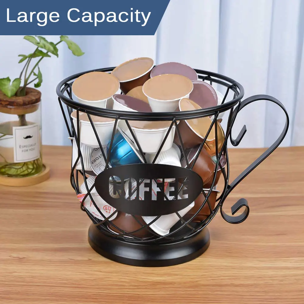 Holder Organizer Cup-Basket Coffee-Capsule Black Vintage Home for Cafe Hotel Dropship