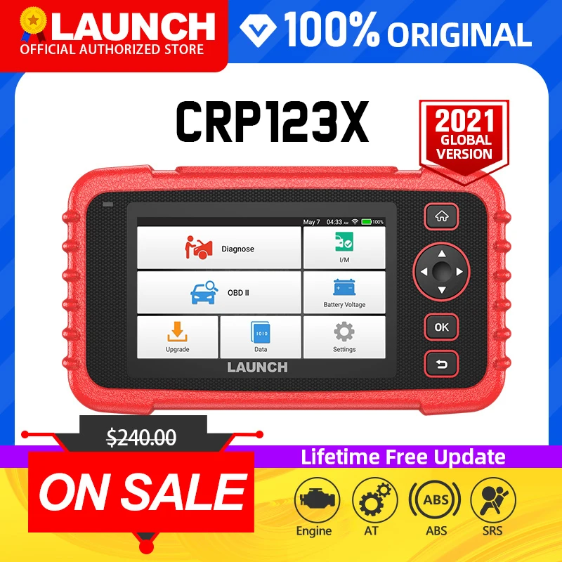 Launch Crp123x Obd2 Scanner Eng Abs Airbag Srs At Auto Code Reader Wifi Diagnostic Tool Obdii