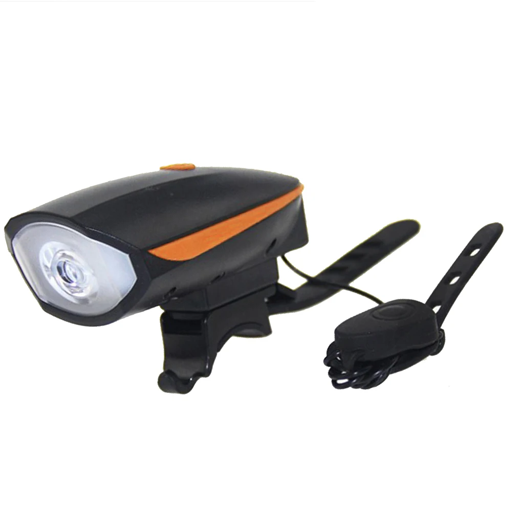 Battery Power AAA LED Bicycle Headlight Bike Head Light Front Lamp Cycling &Horn