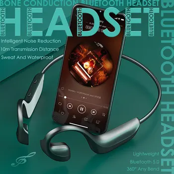 

2020 New Bone Conduction Bluetooth 5.0 Earphone G100 Suitable for Xiaomi Huawei iPhone Waterproof Sports Headset With Microphone