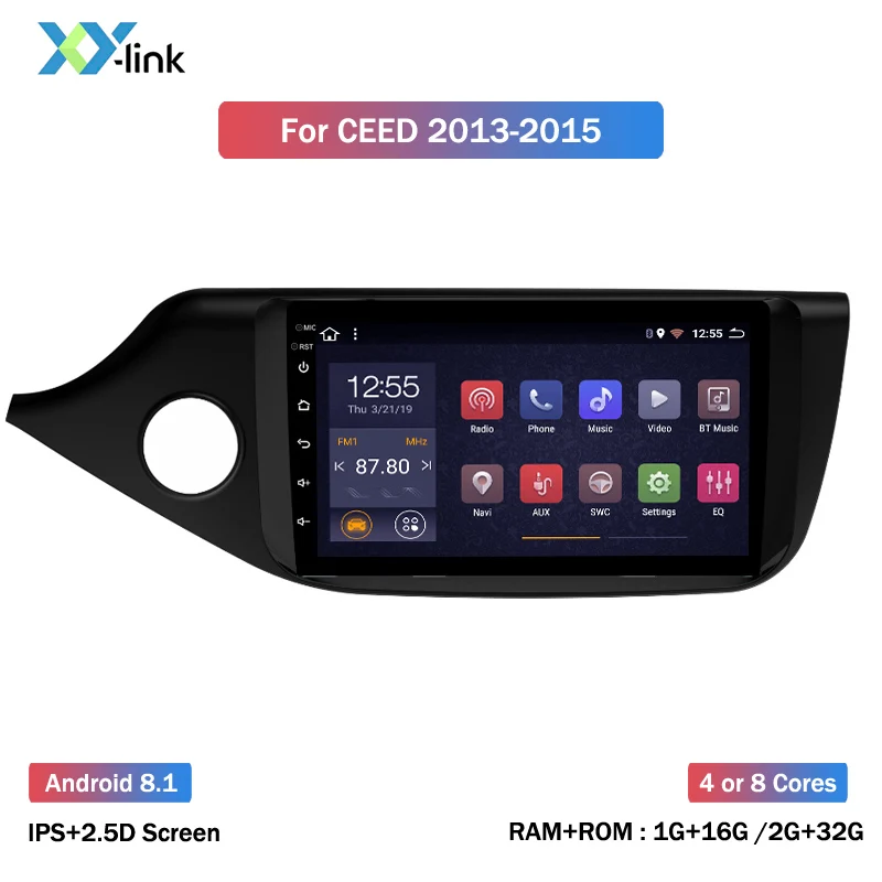 Для KIA Cee 'd CEED JD 2012- автомобильный Радио Мультимедиа Видео плеер навигация gps Android 8,1 аксессуары седан