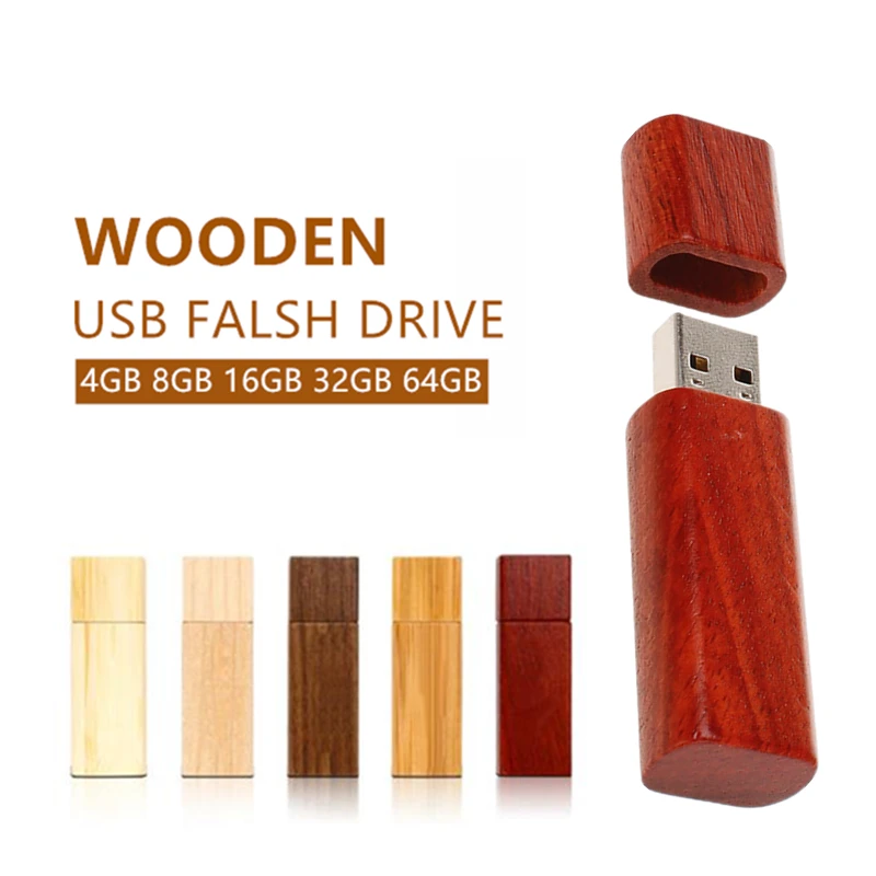 Модный деревянный USB флеш-накопитель, лазерная высокоскоростная usb карта памяти 2,0, 4 ГБ, 8 ГБ, 16 ГБ, флеш-накопитель 32 ГБ, 64 ГБ, флешка, бесплатный логотип на заказ
