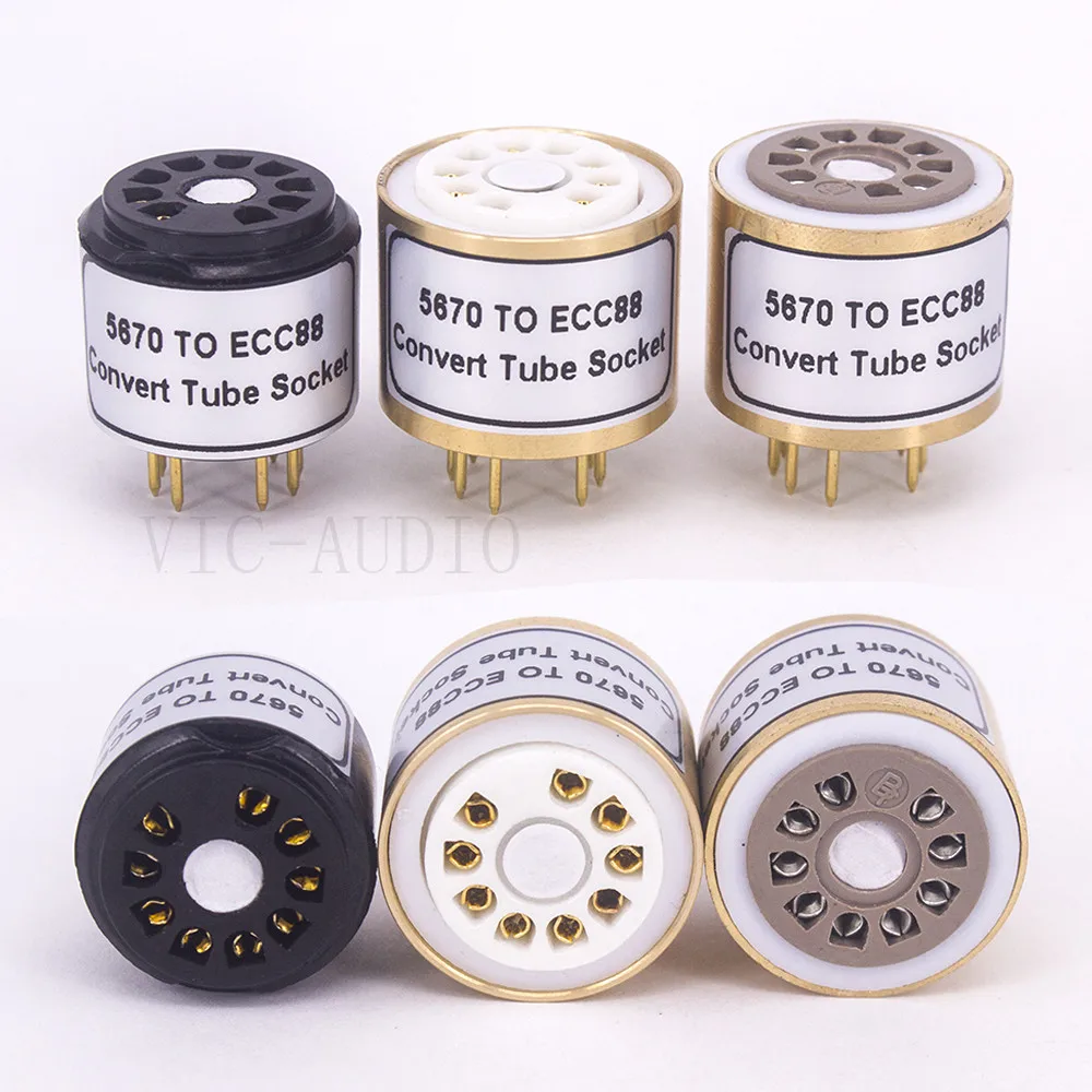 1 шт. 5670(6N3)(сверху) на ECC88(E88CC 6922)(снизу) 9Pin трубка DIY звуковая вакуумная адаптер