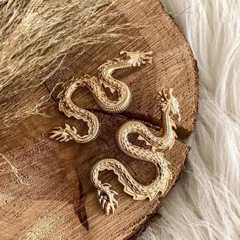 

Miwens Vintage Metal Dinosaur Dangle Drop Earrings For Women Maxi Snake Statement Pendant Earings Charm Wedding Jewelry Gifts