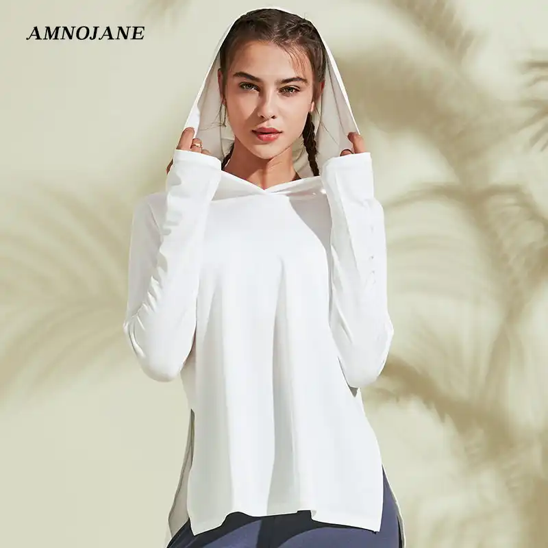 workout shirts with hoods