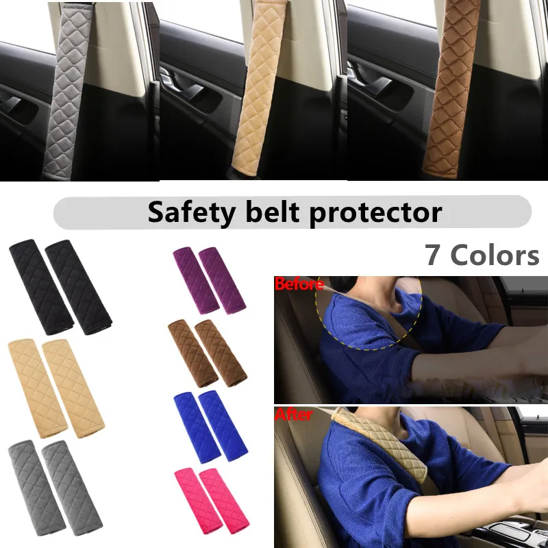 

Car Seat Belt Cover Soft Plush Shoulder Pad Universal Strap Case Comfortable Driving Car Seatbelt Car Auto Accessories 2 Pcs